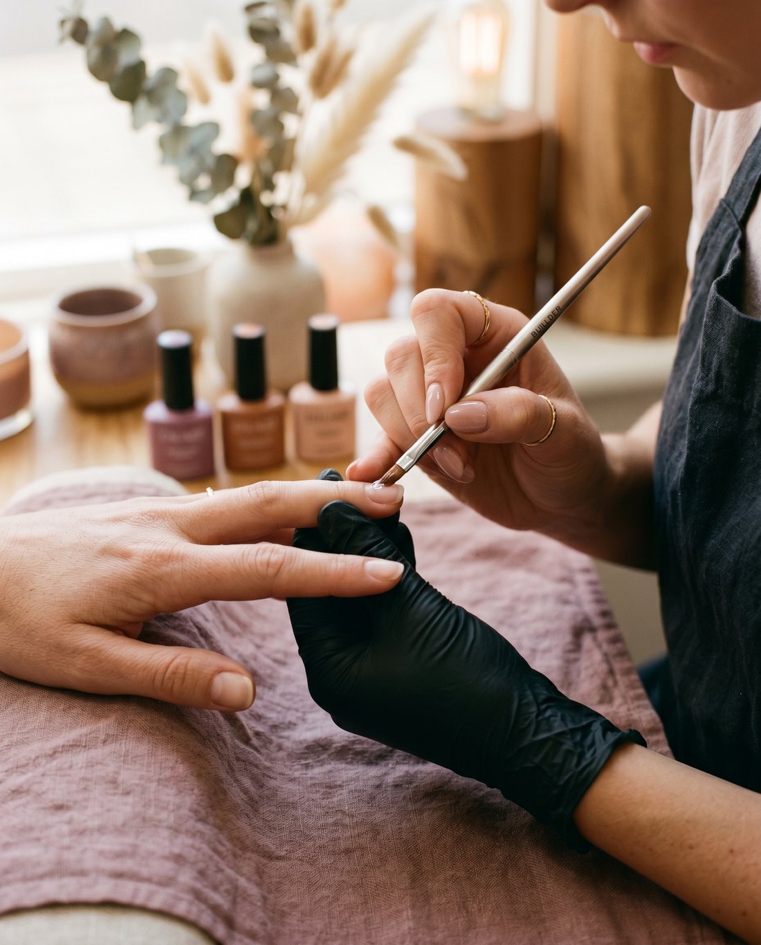Claudia van Claudies Nails aan het werk in haar studio